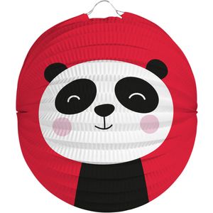 Lampion Rond Rood Panda - 22cm