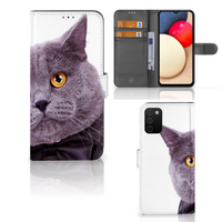 Samsung Galaxy A03s Telefoonhoesje met Pasjes Kat - thumbnail