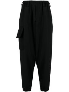 Yohji Yamamoto pantalon cargo à coupe sarouel - Noir