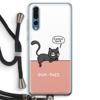 GSM poes: Huawei P20 Pro Transparant Hoesje met koord