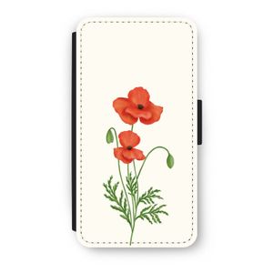 Red poppy: iPhone X Flip Hoesje