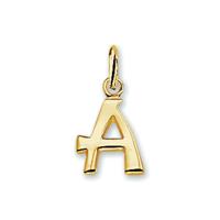 14k geelgouden hanger letter - initialen collier