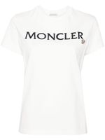 Moncler t-shirt en coton à logo brodé - Blanc - thumbnail