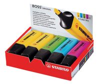 STABILO BOSS ORIGINAL markeerstift, doos van 10 stuks in geassorteerde kleuren - thumbnail