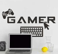 Gamer videogame muursticker - thumbnail