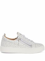 Giuseppe Zanotti baskets Gail à motif monogrammé - Blanc - thumbnail