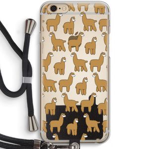 Alpacas: iPhone 6 / 6S Transparant Hoesje met koord