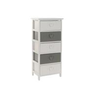 Ladenkast Home ESPRIT Wit Grijs 40 x 29 x 90 cm
