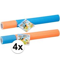 4x stuks waterpistolen/spuiten van foam 33 cm - thumbnail