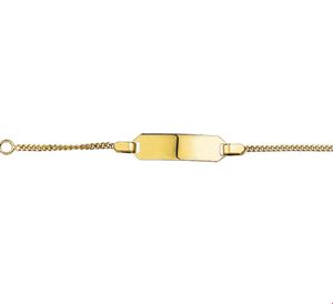 TFT Graveerarmband Gourmet Plaat 5,0 Mm 11 - 13 Cm Geelgoud