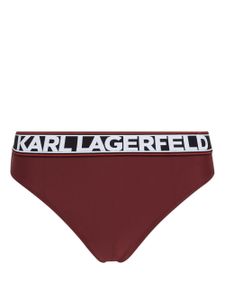 Karl Lagerfeld bas de bikini à logo imprimé - Rouge