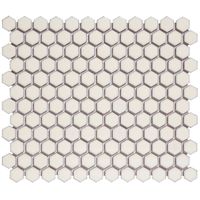 The Mosaic Factory Barcelona mini hexagon mozaïek tegels 26x30 wit mat