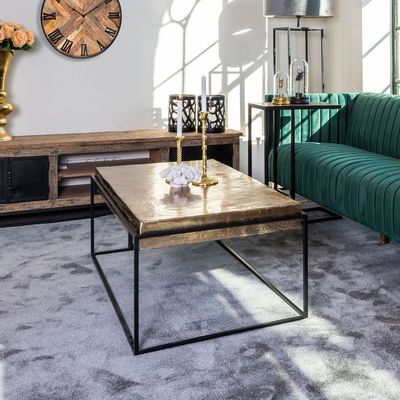 Richmond Salontafel 'Calloway' 123 x 68cm, kleur Champagne Gold / Zwart
