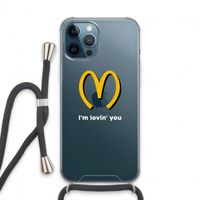 I'm lovin' you: iPhone 13 Pro Max Transparant Hoesje met koord I'm lovin' you: iPhone 13 Pro Max Transparant Hoesje met koord