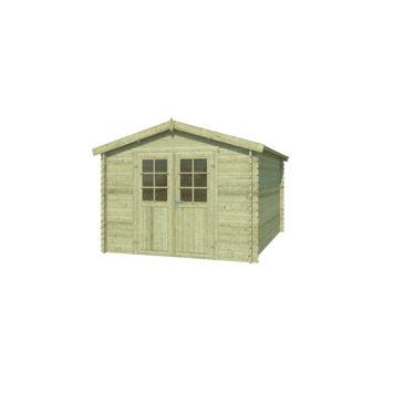 Blokhut Norah 275x380 Olijfgroen Geimpregneerd - Outdoor life