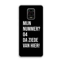 Da ziede van hier - Zwart: Xiaomi Redmi Note 10 Lite Transparant Hoesje Da ziede van hier - Zwart: Xiaomi Redmi Note 10 Lite Transparant Hoesje