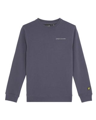 Lyle & Scott winter sweater jongens - donker blauw - Script