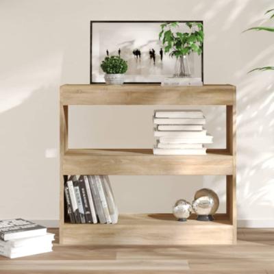 Boekenkast / kamerscherm 80x30x72 cm sonoma eikenkleurig