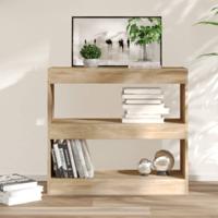 Boekenkast / kamerscherm 80x30x72 cm sonoma eikenkleurig