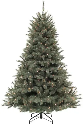 Triumph Tree Forest frosted verlichte kunstkerstboom blauwgroen 185cm - 224 lampjes