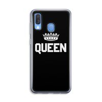 Queen zwart: Samsung Galaxy A40 Transparant Hoesje