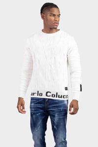 Carlo Colucci C11706 59 Sweater Heren Wit - Maat S - Kleur: Wit | Soccerfanshop