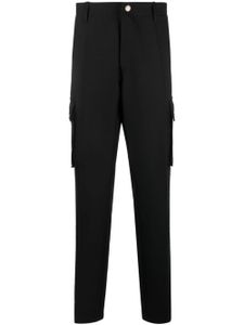 Versace pantalon droit en laine à poches cargo - Noir