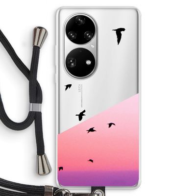 Fly away: Huawei P50 Pro Transparant Hoesje met koord