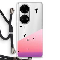 Fly away: Huawei P50 Pro Transparant Hoesje met koord