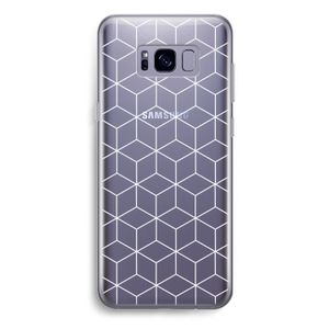 Zwart-witte kubussen: Samsung Galaxy S8 Plus Transparant Hoesje