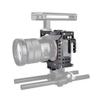 YELANGU CA7 YLG0908A-A01-video camera kooi stabilisator voor Sony A7K & A7X & A73 & A7S & A7R & A7RII & A7SII (zwart)