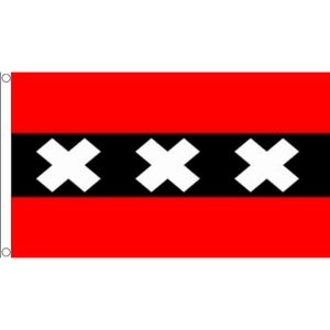 Amsterdamse vlag 150 x 90 cm   -