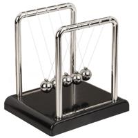 Mini Newton pendel cradle met 5 ballen - 9 x 7 cm - Slinger/balanceerballen voor op kantoor/bureau   -