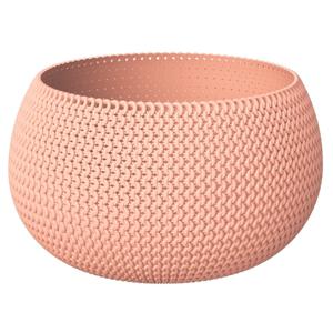 Prosperplast plantenpot/bloempot - kunststof - zalm roze - D37 x H22 cm   -