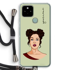 Pop-Art Creator: Pixel 5 Transparant Hoesje met koord