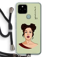 Pop-Art Creator: Pixel 5 Transparant Hoesje met koord