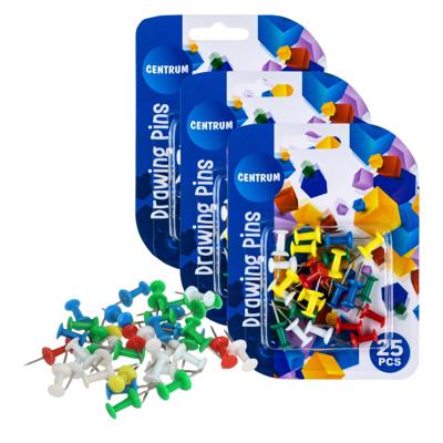 Gekleurde prikbord punaises - 75x stuks - Punt punaises voor op een prikbord Gekleurde prikbord punaises - 75x stuks - Punt punaises voor op een prikbord