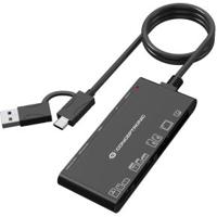 Conceptronic BIAN10B geheugenkaartlezer USB 3.2 Gen 1 (3.1 Gen 1) Type-A/Type-C Zwart