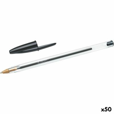 Pen Bic Cristal Zwart Origineel (50 Stuks)