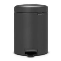 Brabantia 200489 vuilnisbak 5 l Rond Kunststof Zwart - thumbnail