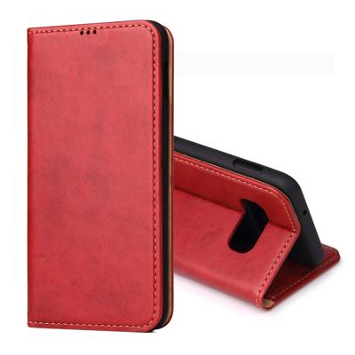 Dermis textuur PU horizontale Flip lederen case voor Galaxy S10 E met houder & kaartsleuven & portemonnee (rood)
