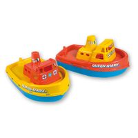 Speelgoed stoomboot rood/blauw 39 cm - Speelgoed boten - thumbnail