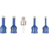 FRITZFURT 1191-3142 Diamantboorset 5-delig 6 mm, 8 mm, 10 mm, 12 mm Gezamenlijke lengte 140 mm 1 set(s)