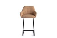 Jesper Home Barkruk 'Noto' Arch Black, kleur Toasted Toffee (zithoogte 66cm)