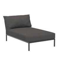 Houe Level2 Chaise Longue ligbed frame donkergrijs stof dark grey