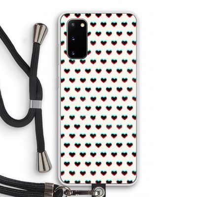 Hartjes: Samsung Galaxy S20 Transparant Hoesje met koord
