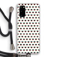 Hartjes: Samsung Galaxy S20 Transparant Hoesje met koord
