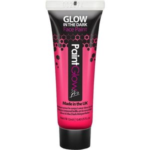 Face/Body paint - neon roze/glow in the dark - 10 ml - schmink/make-up - waterbasis   -