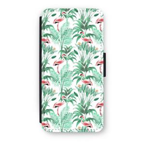 Flamingo bladeren: iPhone 8 Flip Hoesje