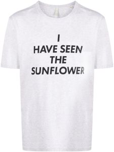 Sunflower t-shirt en coton biologique à slogan imprimé - Gris